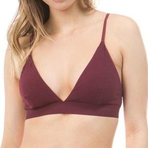 Wine Cotton Jersey Bralette